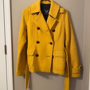Yellow pea coat